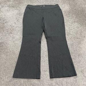 Nanette Lepore Bootcut Cropped Pants Womens Large Gray Pull On Stretch 34x25.5
